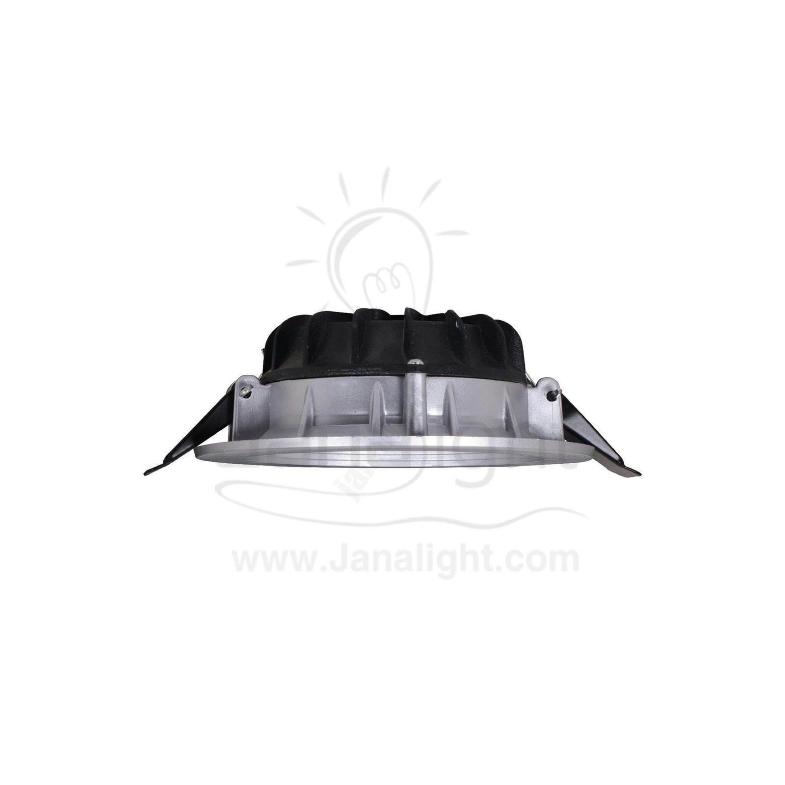 كشاف 10 وات كومبكت ابيض حلق فضي جنى لايت plastic white compact 10 watt downlight